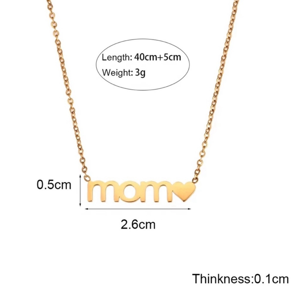 NEW MOM HEART 18K GOLD NECKLACE, NICE NECKLACE, CUTE NECKLACE - Picture 6 of 6
